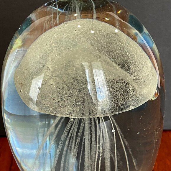 Handmade Glass Jellyfish, Jellyfish Ornaments, Handmade Art Glass Sculpture - Picture 3 of 7